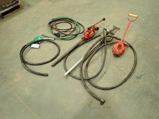 Qty Of Assorted Hand Pumps, Fuel Nozzle And Hoses