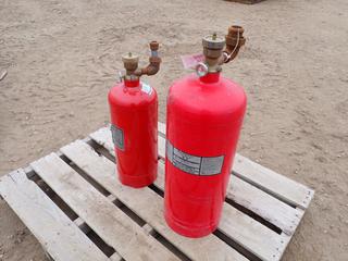 Pyro-Chem 50lb Fire Suppression System Cylinder c/w Monarch 25lb Fire Suppression System Cylinder