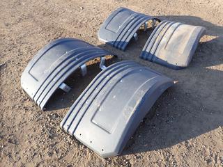Qty Of Plastic Fenders To Fit Wheel Loader c/w Brackets