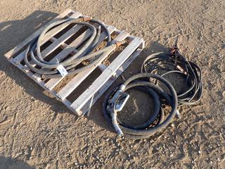 (3) Fill-Rite Fuel Hoses c/w (1) Nozzle And Booster Cables