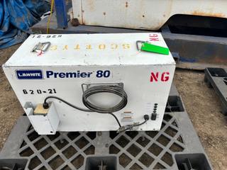 L.B. White Premier 80 NG Heater *Note: Working Condition Unknown* **Located Offsite at 21220-107 Avenue NW, Edmonton, For More Information Contact Richard at 780-222-8309**