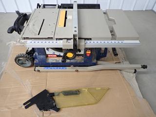 Ryobi BTS21 10in Portable Table Saw c/w Stand, 120V, 60Hz, 15A. (WH)