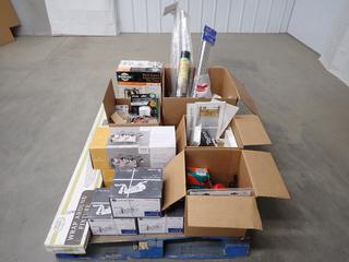 Pallet of Assorted Household, Faucets, Heat Registers, Tools, Etc. (9-F-3)