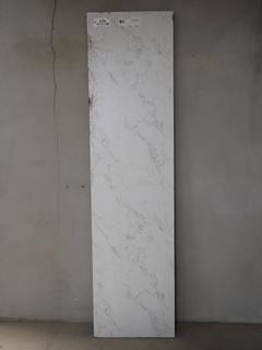 BL Stretta White Marble Fine Laminate Countertop, 97in x 25in x 1-1/8in, Damaged. (WH)