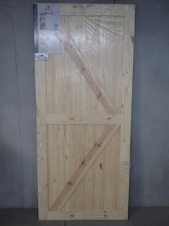 Colonial Elegance "Artisan" Barn Door, 37in x 84in, Damaged. (WH)