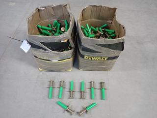 Approximately (244) DeWalt 07542-PWR Bang-It Steel SDI 3/8 Green Cast In Place Rod Hangers. (8-U-3)