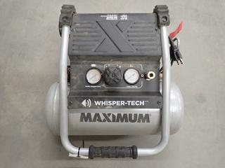 Maximum 058-1292-2 Whisper-Tech 15.1 Litre Air Compressor, 120V, 60Hz, 7.5A. (1-A-3)