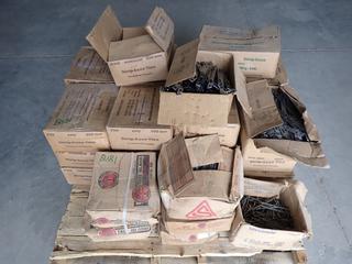 Pallet of Assorted Strip-Ease Ties 10 MPA and Common Nails. (8-T-3)