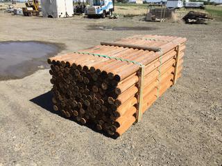 Bundle of Douglas Fir Round Fencing Rails Approximately 8 Ft. 6 In. L x 3 1/2 In. Diameter,  138/Bundle, Control # 7733