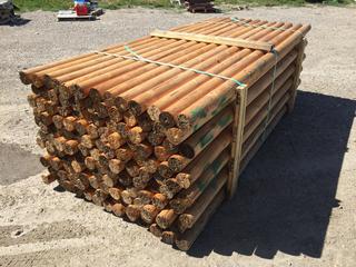 Bundle of Douglas Fir Round Fencing Rails Approximately 8 Ft. 6 In. L x 3 1/2 In. Diameter,  138/Bundle, Control # 7734