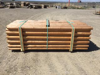 Bundle of Douglas Fir Round Fencing Rails Approximately 8 Ft. 6 In. L x 3 1/2 In. Diameter,  138/Bundle, Control # 7737