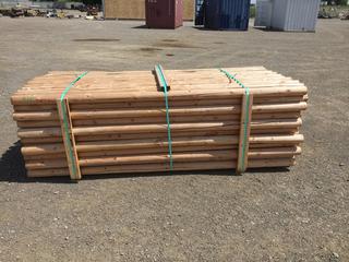 Bundle of Douglas Fir Round Fencing Rails Approximately 8 Ft. 6 In. L x 3 1/2 In. Diameter,  138/Bundle, Control # 7741