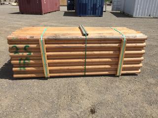 Bundle of Douglas Fir Round Fencing Rails Approximately 8 Ft. 6 In. L x 3 1/2 In. Diameter,  138/Bundle, Control # 7742