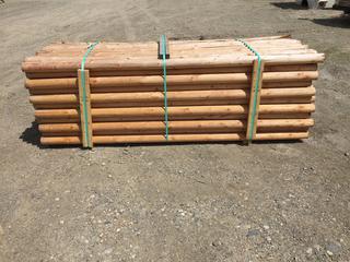 Bundle of Douglas Fir Round Fencing Rails Approximately 8 Ft. 6 In. L x 3 1/2 In. Diameter,  138/Bundle, Control # 7743