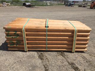 Bundle of Douglas Fir Round Fencing Rails Approximately 8 Ft. 6 In. L x 3 1/2 In. Diameter,  138/Bundle, Control # 7744