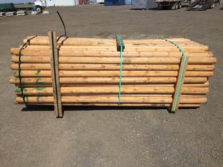 Bundle of Douglas Fir Round Fencing Rails Approximately 8 Ft. 6 In. L x 3 1/2 In. Diameter,  138/Bundle, Control # 7746