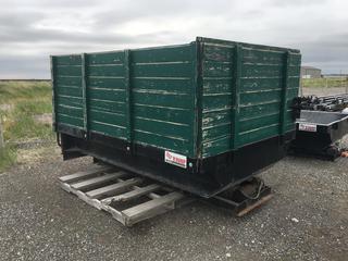Rainbow Tilt "N" Dump Steel Dump Box c/w Closing Tailgate, Push Button Controller For Dumping, Approximately 6Ft x 8Ft 6In x 18In Deep w/Additional 35In Wooden Sides (On 3 Sides), Control # 7776