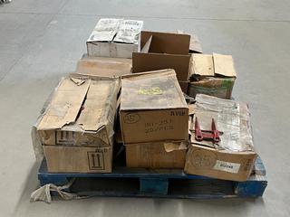 Pallet of Assorted Two Prong Guards and Sickle Guard Hold Down Clips. (9-R-3)