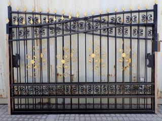 Unused TMG Industrial 20ft. Bi-Parting Deluxe Wrought Iron Ornamental Gate, 100% Solid Forged Steel, Mansion House/Front Yard, TMG-MG20. Control # 7862