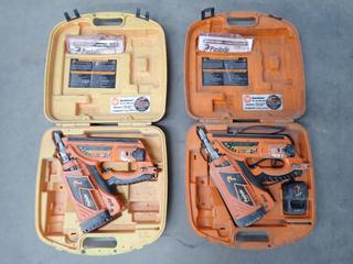 (2) Paslode IML1325 Impulse 30 Degree Lithium Ion Cordless Framing Nailers c/w Hard Cases, (2) Batteries and Charger. (2-D-4)