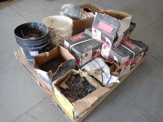 Pallet of Assorted Nails. (8-T-3)