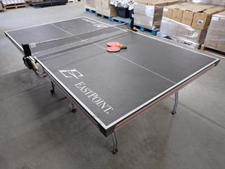 Eastpoint Mobile Fold-Up Ping Pong Table c/w Net, Paddles and Balls. (WH)