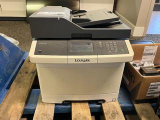 Lexmark CX417DE Color All-In-One Laser Printer, (3) Monitors and Assorted Wall Mounts. (RST)