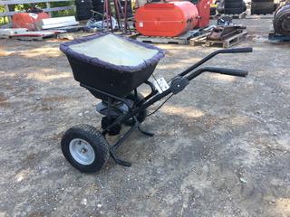 2 Cubic Foot Covered Seed/Fertilizer Spreader.