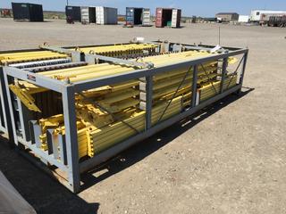 Crate of Turnbuckle Braces/Scaffolding, Contains (24) Adjustable Turnbuckles, (24) Cross Brace/Scaffold Supports, (24) Hand Rail Brackets, (24) Brace Pins, (48) Foot Plate Pins, (24) L-Brackets and (24) C-Channels 10ft.