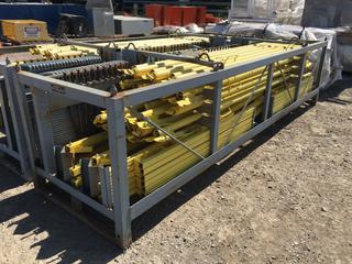 Crate of Turnbuckle Braces/Scaffolding, Contains (24) Adjustable Turnbuckles, (24) Cross Brace/Scaffold Supports, (24) Hand Rail Brackets, (24) Brace Pins, (47) Foot Plate Pins, (24) L-Brackets and (24) C-Channels 10ft.