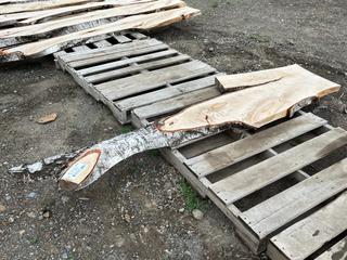 (1)Pc Birch Live Edge Slab, Approximately 88in x 14in x 2 1/2in.