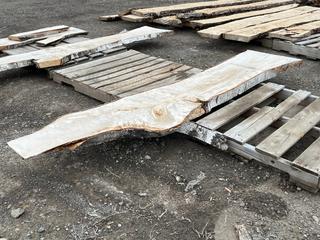 (1)Pc Birch Live Edge Slab, Approximately 100in x 15in x 3in.