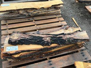 (5)Pc Maple Live Edge Slab, Approximately 40in x 8in x 1in/ea.