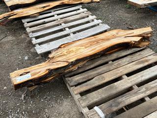 (2)Pc Russian Olive Live Edge Slab, Approximately 56in x 10in x 2in/ea.