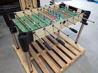 Foosball 48in Soccer Game Table c/w Soccer Ball. (WH)