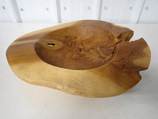 Teak Root Bowl, Approximately 16in x 3in. (WH)