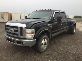 2008 Ford F350 Super Duty Crew Cab 4x4 Pickup c/w Powerstroke V8, Auto, A/C, Heated Seats, Sunroof, Tow Haul, Showing 252,118 Kms, VIN 1FTWW33R18EA92447 *PL#40