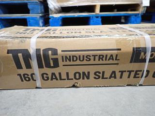 Unused TMG Industrial 160 Gallon Slatted Composter, Galvanized/Powder Coated, TMG-MCP37. Control # 7814 (1-B-2)