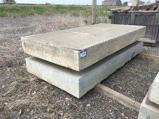 (2) Concrete Slabs, Approximately 8in x 39in x 78in Each.