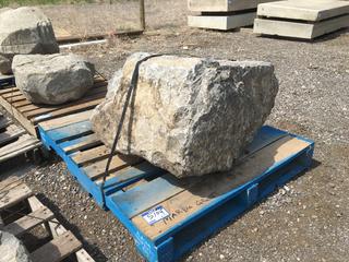 Marble Granite Landscaping Rock, Approximately 22in x 41in x 32in.