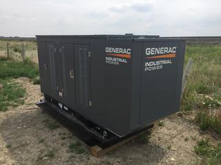 Generac Industrial Power Skid Mounted Generator c/w 50 KW, 3 Phase, Heater Prep Kit Rate 13 Amp @ 120 Volt AC Activates @ 20 F Deactives @ 40 F, Step Rails On Both Sides, S/N 8940923, Control # 7889