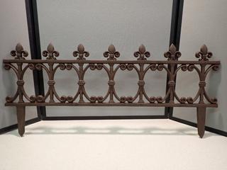 (3) Boxes of 4-Piece Cast Iron Garden Fence, 32-1/2in x 14-1/2in H Each. PL# 8003  (RST)