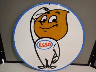 Esso Porcelain Sign, 15-3/4in D.  (RST)