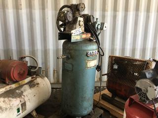 Eagle Vertical Compressor, S/N E005844 w/ Single Phase 5Hp 60Hz 208-230V Motor.