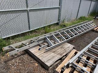 (1) Aluminum Ladder 22ft, (1) Aluminum Ladder 14ft and (1) Aluminum Extension Ladder 25ft.