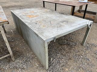 Steel Work Table 47in x 83in x 25 1/2in.