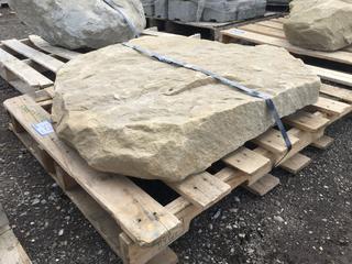 (1) Large Landscaping Sandstone Rock, Approximately 50 in x 40 in x 10 in H.