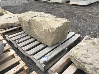 (1) Large Landscaping Sandstone Rock, Approximately 50 in x 40 in x 10 in H.