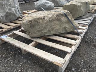 (1) Large Landscaping Weathered Sandstone Rock, Approximately 40 in x 35 in x 14 in H.