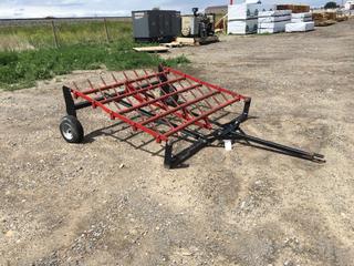Worksaver FOH-5 Flip Over 5 Ft. ATV Tow Behind Spike Tooth Harrow c/w Depth Control & Wheels, Control # 7901